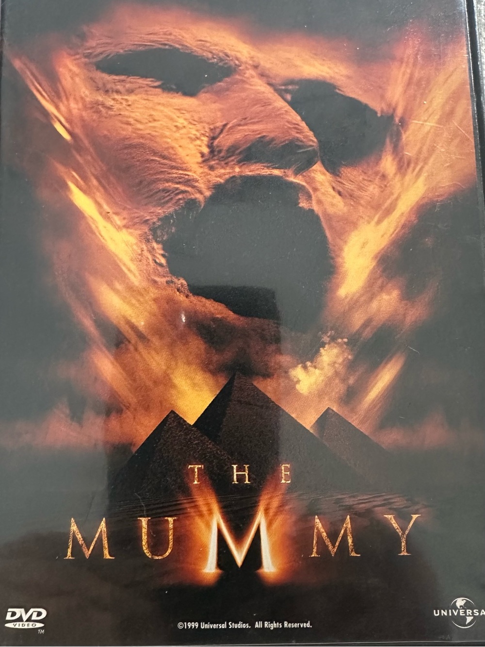 The Mummy DVD Cover — Black and Fiery Orange Artwork